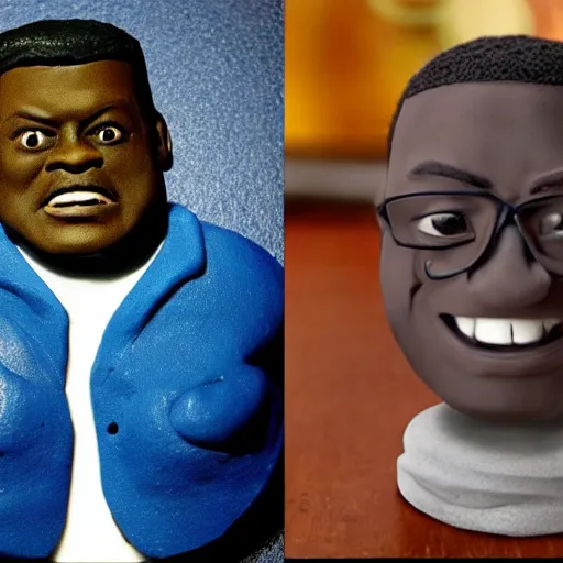 Prompt: bernie mac, made of clay, claymation