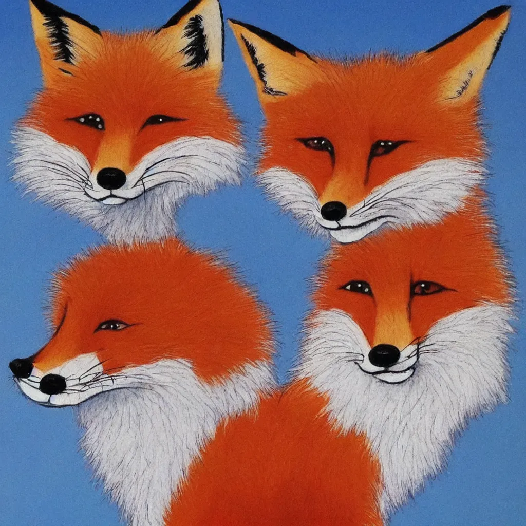 Image similar to fox face by bob ross