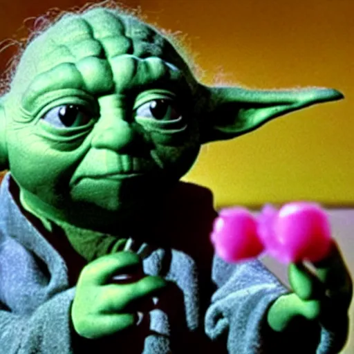 Image similar to yoda hosting the muppet show