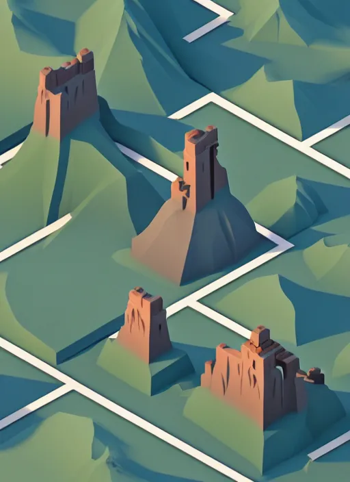 Prompt: a low poly isometric render of icelandic town in the style of monument valley, intricate, elegant, smooth, illustration, simple, solid shapes, by nuri iyem, james gurney, james jean, greg rutkowski, anato finnstark. pixar, octane render