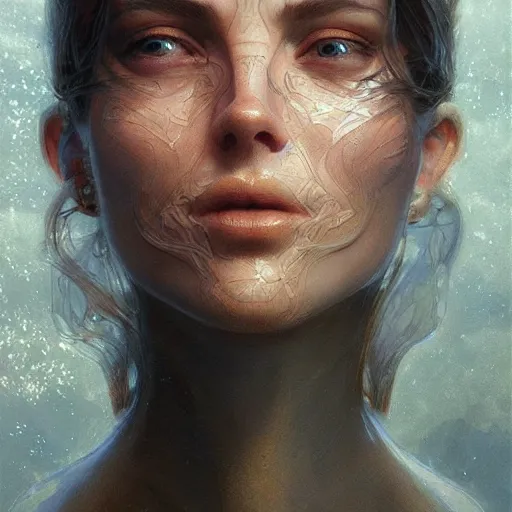 Prompt: a face depicted from translucent cubed, intricate, elegant, highly detailed, digital painting, artstation, concept art, matte, illustration, art by Artgerm and Greg Rutkowski and Alphonse Mucha, Simon Stalenhag, hyperreal