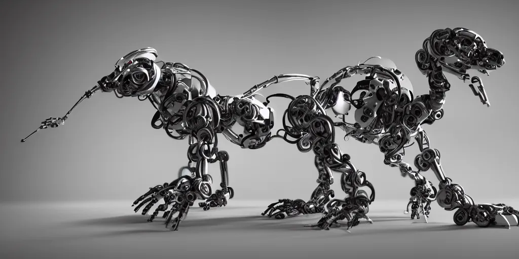 Image similar to photo of cybermorphic robotic animal