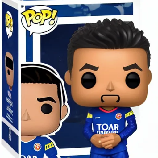 Prompt: neymar funko pop toy, detailed