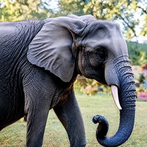 Image similar to photo of a hybrid between an elephant and a great dane