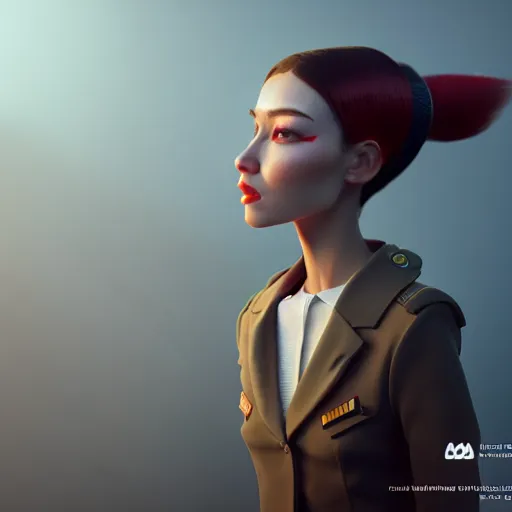 Image similar to olga buzova, ideal pixar character, volumetric lighting, epic composition, hyper detailed, ultra realistic, sharp focus, octane render, volumetric, ray tracing, artstation trending, inspired by north korea, sense of awe