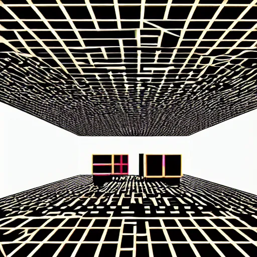 Image similar to virtual art museum in a 9 0 s video game, net art, ps 2 graphics, a computer rendering by erno rubik, liminal space!!!, hd, intricate, detailed