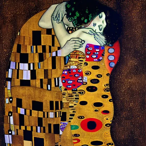 Prompt: the love of music by gustav klimt and wassily kandinsky,