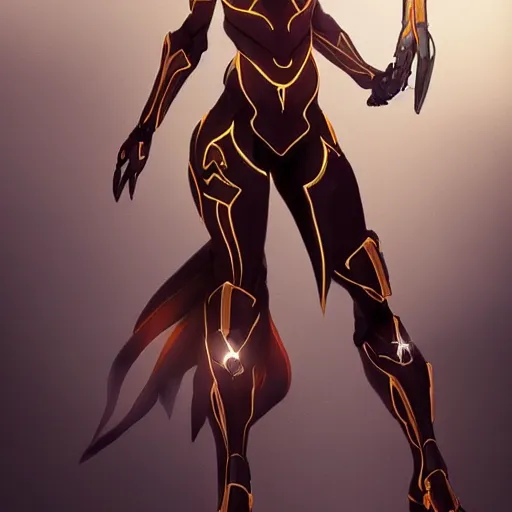 Image similar to stunning fanart of female ember prime warframe in an elegant pose, well designed, high quality, artstation, deviantart, furaffinity