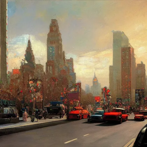 Image similar to A clutter scene of city traffic, maximalism, symmetry, high visual detail, photorealistic, by Ilya Repin and Asher Duran, artstation