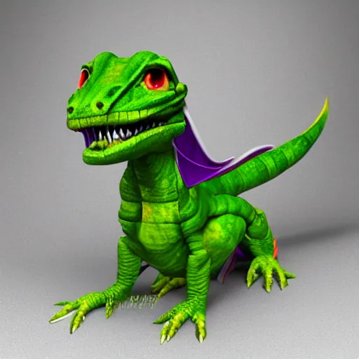 Prompt: cute fumo plush of an armored knight lizardgirl of a royal legion, green and purple, monster girl, vray