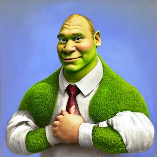 Prompt: putin as shrek, hyperrealism