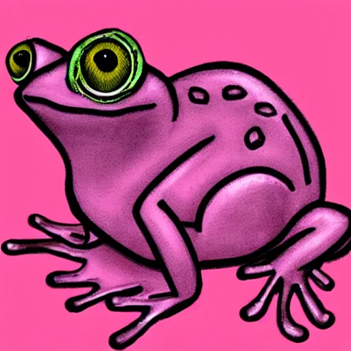 pink frog by Alla on Dribbble