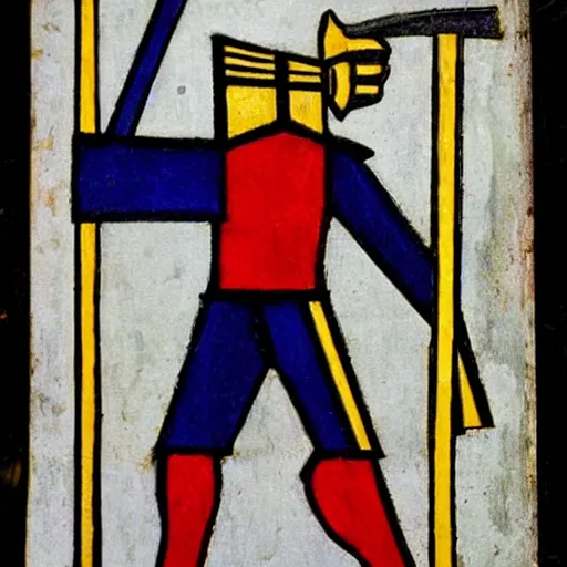 Prompt: a medieval hero, de stijl, sharp focus