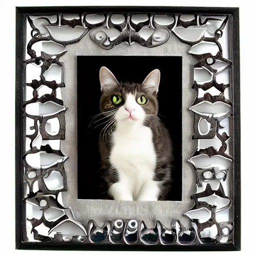 Image similar to picture frame made of cat fangs