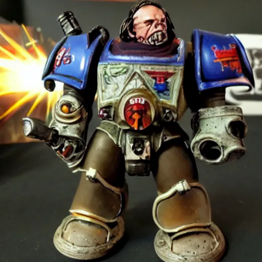 Image similar to ted kurt wearing warhammer 4 0 k power armor