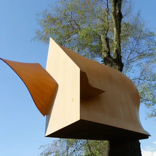 Prompt: bat box designed by Frank Gehry