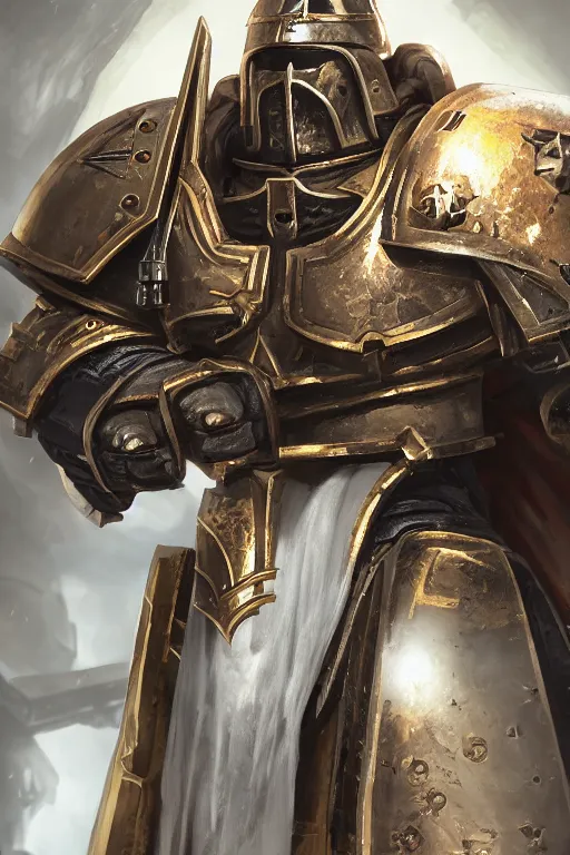 Image similar to armor portrait heros warhammer 4 0 k horus heresy fanart - the primarchs emperor by johannes helgeson animated with vfx concept artist & illustrator global illumination ray tracing hdr fanart arstation zbrush central hardmesh 8 k octane renderer comics stylized