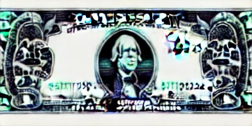 Image similar to lovecraftian dollar bill.