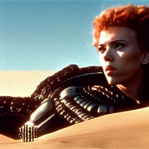 Image similar to a still of Scarlett Johansson in Dune (1984)