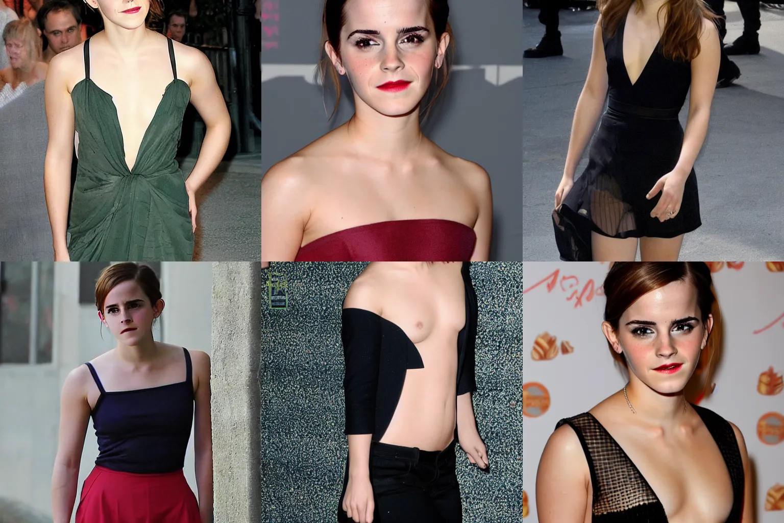 Prompt: Emma Watson, chubby body