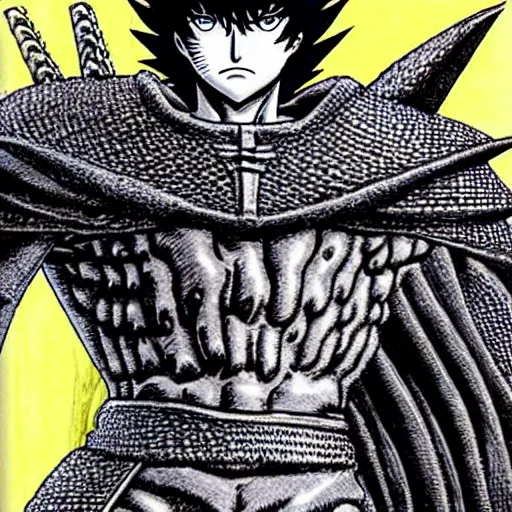 Image similar to Giga chad in berserk manga by Kentaro Miura