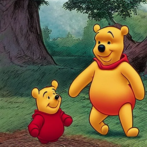 Image similar to winnie the pooh in voyager