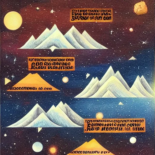 Prompt: vertical, mountains, limit, universe, galaxy, upwards