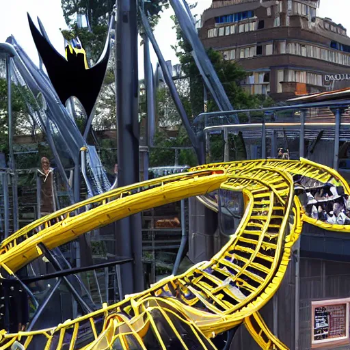 Prompt: batman themed rollercoaster - n 6