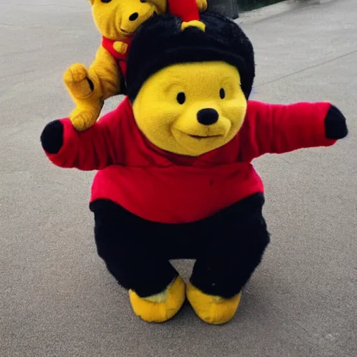 Image similar to xi xingping as winny the pooh