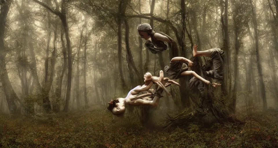 Image similar to Enchanted and magic forest, by Jeremy Geddes