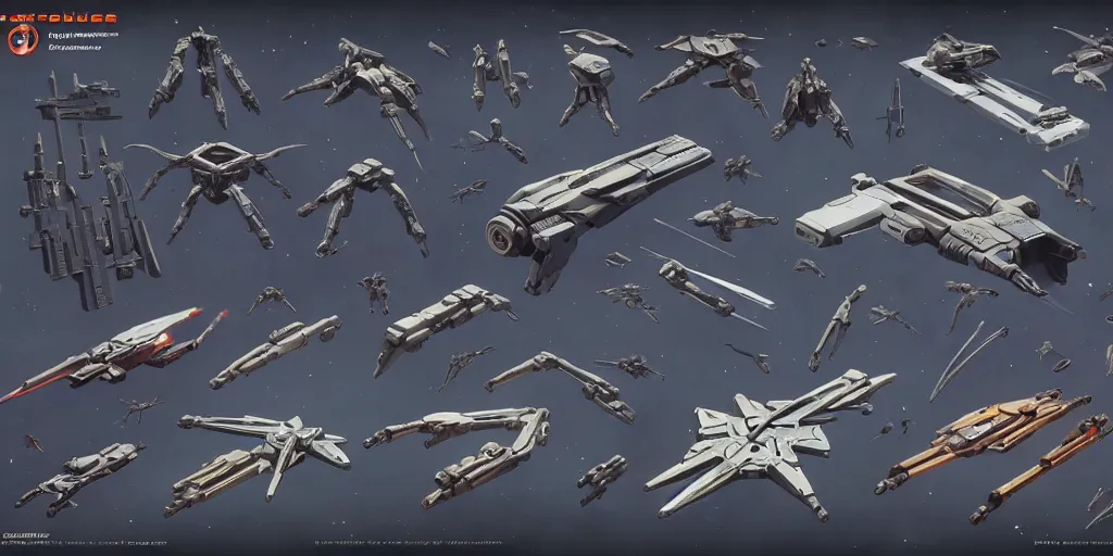 Image similar to collection of futuristic sci - fi props and gadget, moebius, items, hard surface, kitbash, parts, shape and form, in watercolor gouache detailed paintings, star citizen, modular, pieces, golden ratio, weapon, guns, destiny 2, big medium small, insanely details, wes anderson, bungie, star wars, by makoto shinkai, ghibli