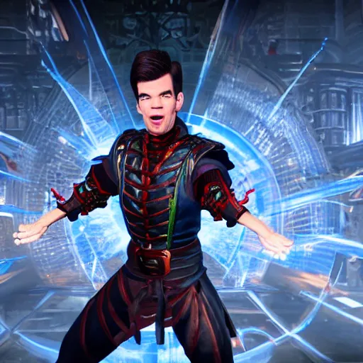 Prompt: John Mulaney rendered in Mortal Kombat 11 in a fight pose