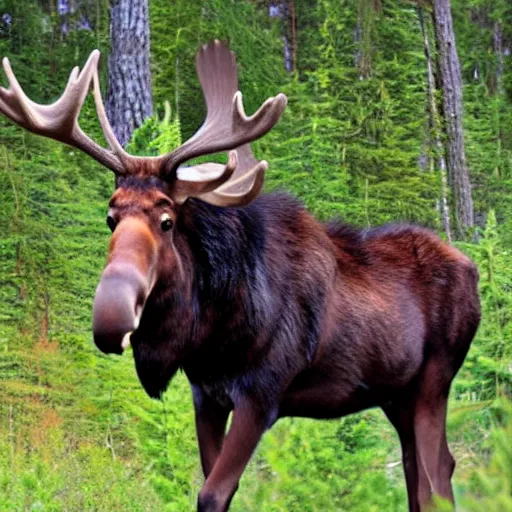 Prompt: therianthropic moose
