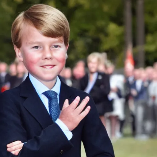 Prompt: king willem - alexander 5 years old