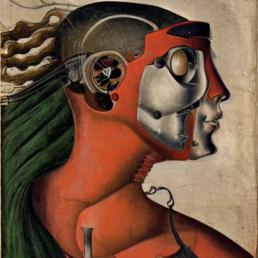 Image similar to cyborg by botticelli