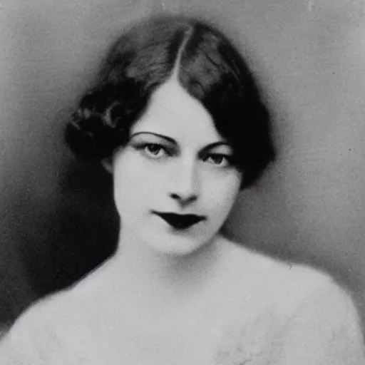 Prompt: headshot edwardian photograph of kristin kreuk,, 1 9 2 0 s film actress, realistic face, 1 9 1 0 s, grainy, victorian, soft blur