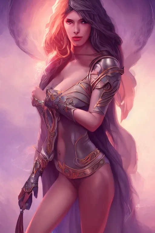 Image similar to beautiful sorceress, accurate anatomy, only two hands, highly detailed, digital painting, artstation, concept art, smooth, sharp focus, illustration, Unreal Engine 5, 8K, art by Artgerm