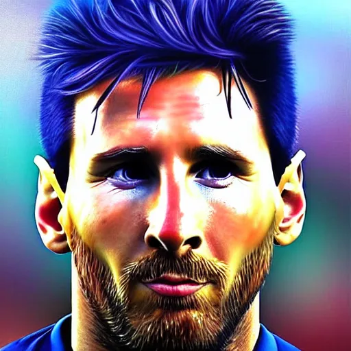 Prompt: messi, realistic painting, 3 d, very detailed, ultra realistic, cinematic