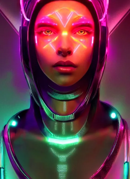 Image similar to a latino female humanoid, cyber neon lighting, futurism, cyberpunk high fashion, glamor profile pose, hyper photorealistic, intricate futuristic jewelry, crispy quality, digital photography, trending in artstation, trending in pinterest, cinematic, 4 k ultra hd, art by pascal blanche, art by greg rutkowski,