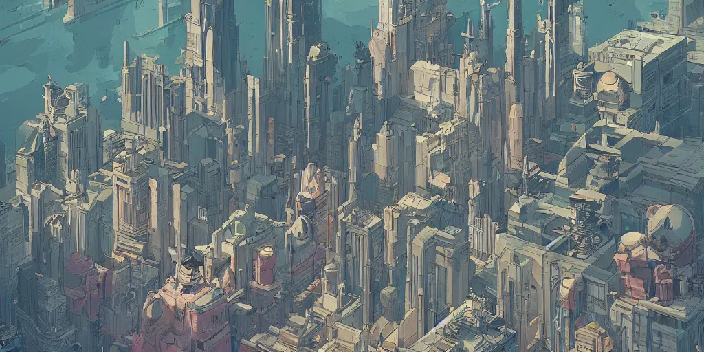 Image similar to a study of cell shaded cartoon of Coruscant, illustration, wide shot, subtle colors, post grunge, concept art by josan gonzales and wlop, by james jean, Victo ngai, David Rubín, Mike Mignola, Laurie Greasley, highly detailed, sharp focus, Trending on Artstation, HQ, deviantart, art by artgem