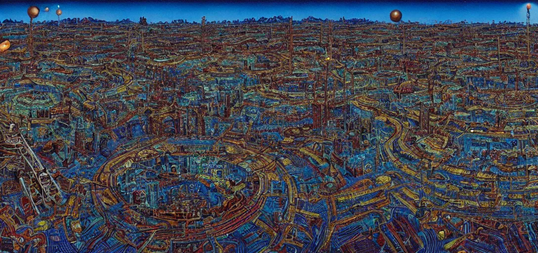 Image similar to very high resolution image from a new movie. a beautiful city landscape, alien invasion. 2 4 mm, photorealistic, photography, directed by mati klarwein