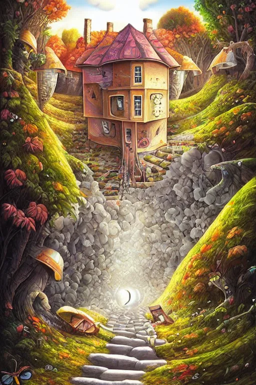 Image similar to by Jacek Yerka and Cyril Rolando