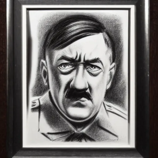 Image similar to milt kahl pencil sketch of adolf hitler