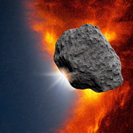 Prompt: fiery asteroid hitting washington dc