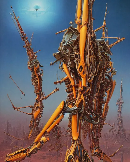 Image similar to evangelion by bruce pennington, biomechanical, 4 k, hyper detailed