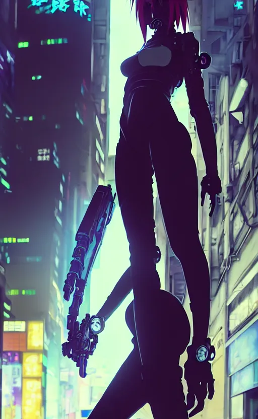 Image similar to cyberpunk anime girl walk on the street, cyberpunk oni mask, 3 / 4 shot, street night, beautiful face, grafity, arcane, detail, good face, pose model, concept art, in style of yoji shinkawa, pan ren wei, col price, atey ghailan, by greg rutkowski, aesthetic, digital painting, 3 d