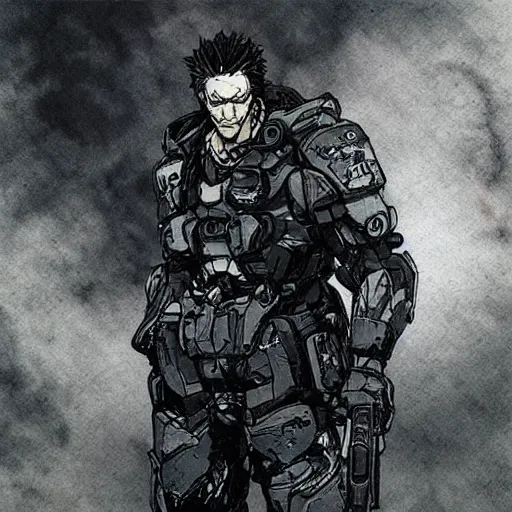 Prompt: “ yoji shinkawa character illustration ”