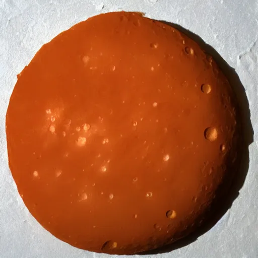 Image similar to the moon made out of cheddar cheese