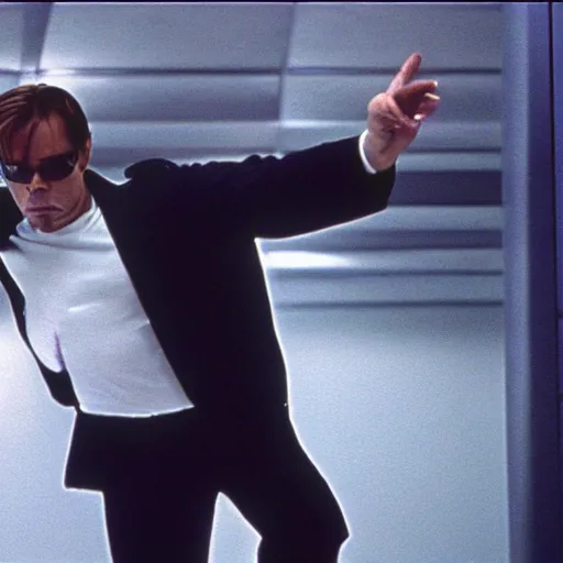 Prompt: A still of Mark Hamill as Agent Smith in The Matrix (1999)