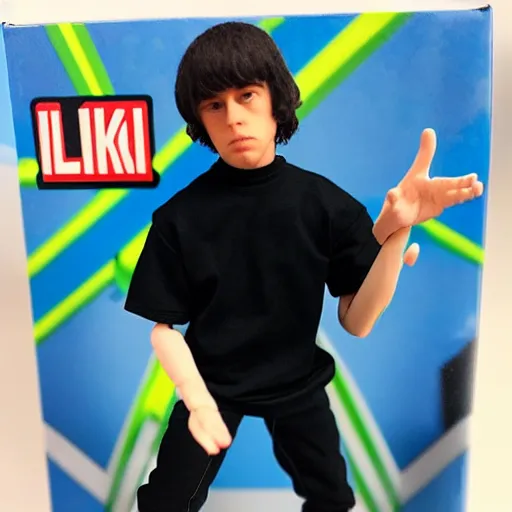 Prompt: lil xan, as an action figure, ebay photo